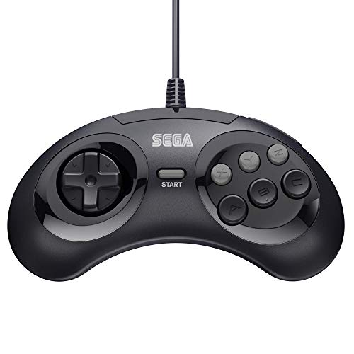 Retro Bit Retro-Bit Official Sega Genesis USB Controller 6-Button Arcade Pad for Sega Genesis Mini, PS3, PC, Mac, Steam, Switch - USB Port - (Black) - Image 2