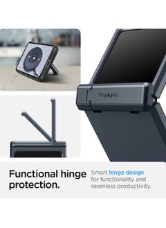 Spigen Tough Armor Pro for Samsung Galaxy Z Flip 6 Case Cover (2024) with Hinge Protection & Kickstand - Metal Slate  - Image 5