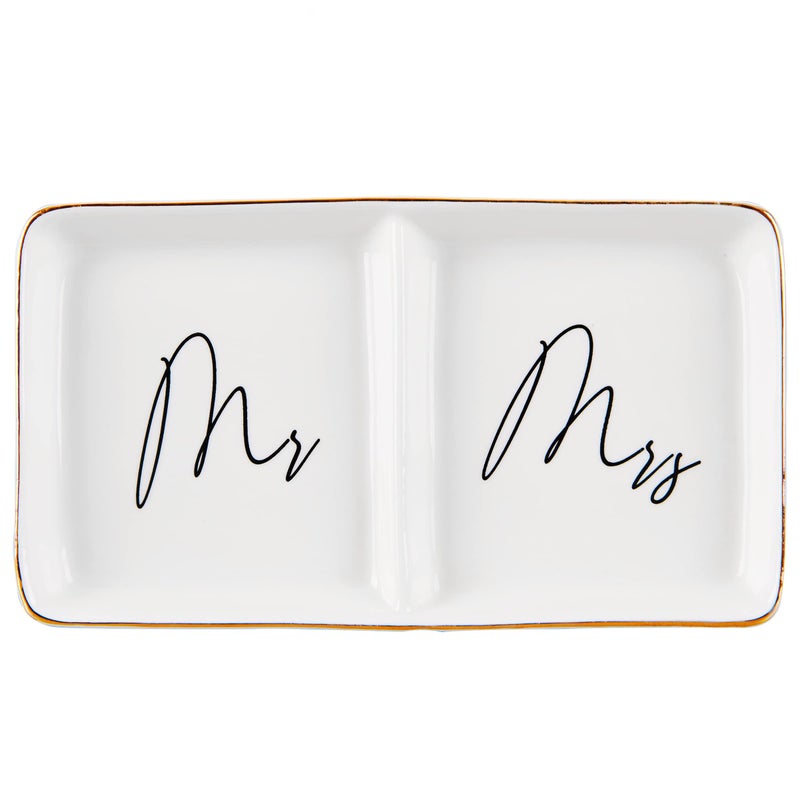 Piudee Engagement Ring Dish Future Mr and Mrs Gifts Ring Dish Wedding Ring Holder Jewelry Dish, Bridal Shower Gift for Bride to be Wedding Engagement Gifts for Her/Couples/Newlyweds Women - Image 1