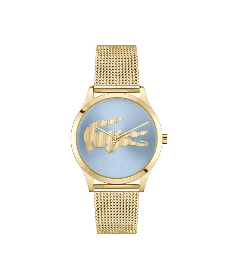 LACOSTE Round Analog Women'S Ionic Plated Thin Gold Steel Case  Watch - Image 3