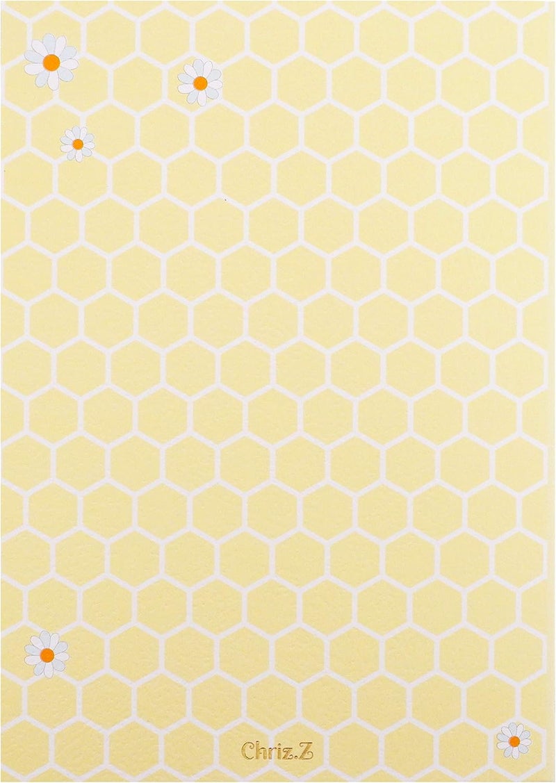 بطاقة عيد ميلاد - بطاقة تهنئة واحدة بيوم النحل السعيد لحفلة ذات طابع النحل - نحل وكتابة من رقائق الذهب على ورق أصفر محكم مع ظرف كرافت - مقاس 5 × 7 بوصة - فارغة من الداخل - Image 2