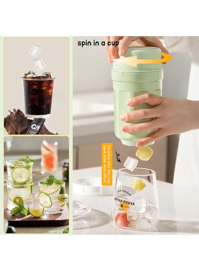 VICTORIA ANNA Creative Round Non-Press Ice Cube Maker - Household 3-Compartment Ice Tray with Lid - Image 5