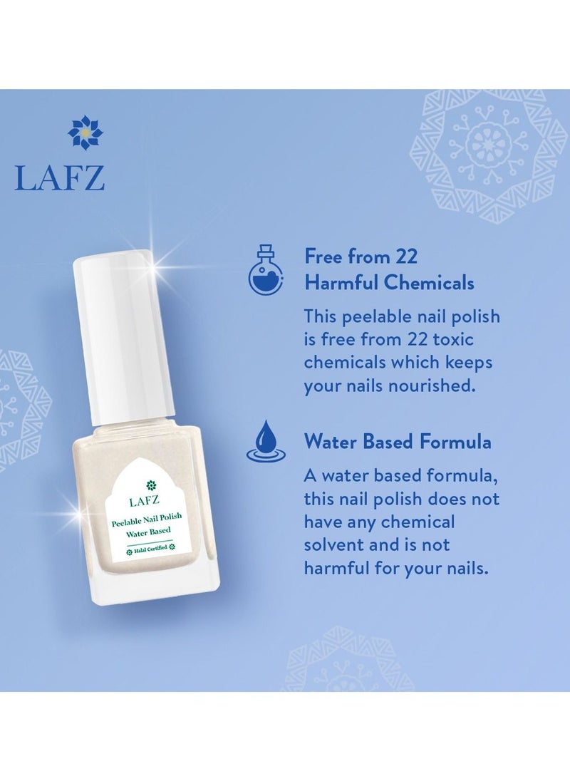 LAFZ - Peelable Nail Polish Easy-to-apply easy-to-remove water-based colour 11 ML 306 Frosted Pearl - Image 1
