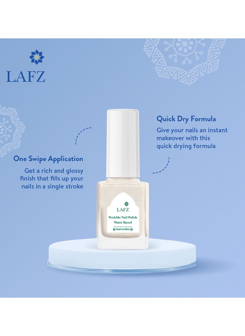 LAFZ - Peelable Nail Polish Easy-to-apply easy-to-remove water-based colour 11 ML 306 Frosted Pearl - Image 1