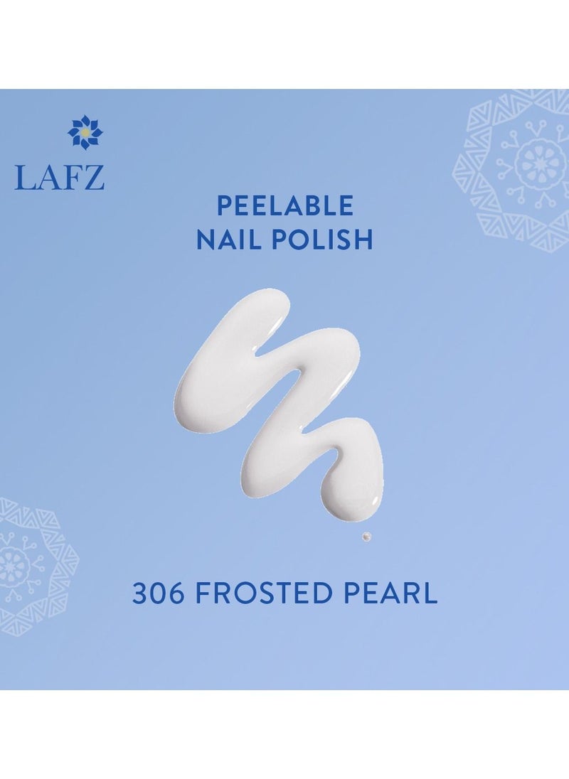 LAFZ - Peelable Nail Polish Easy-to-apply easy-to-remove water-based colour 11 ML 306 Frosted Pearl - Image 1