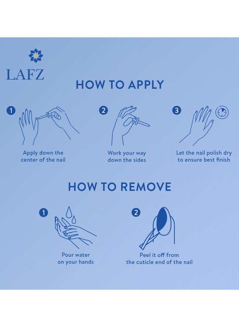 LAFZ - Peelable Nail Polish Easy-to-apply easy-to-remove water-based colour 11 ML 306 Frosted Pearl - Image 1