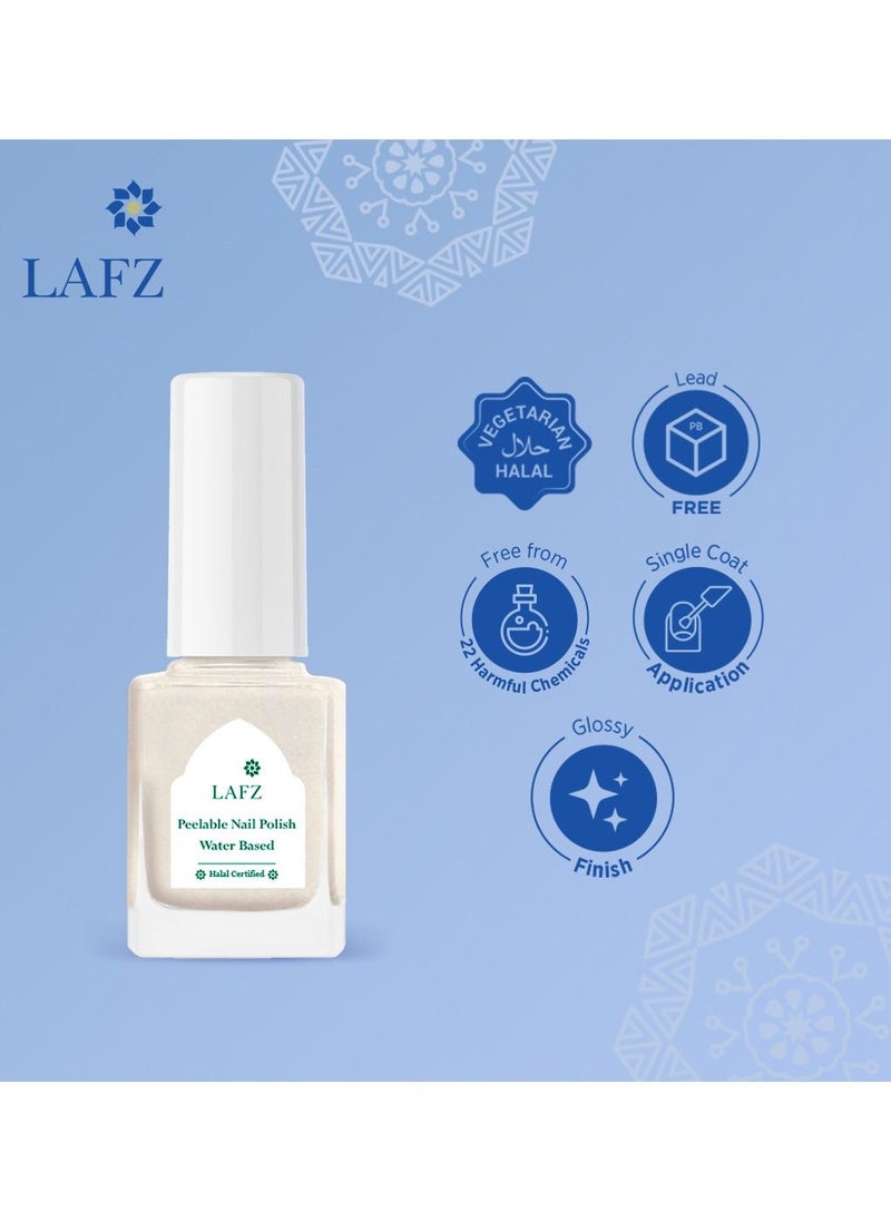 LAFZ - Peelable Nail Polish Easy-to-apply easy-to-remove water-based colour 11 ML 306 Frosted Pearl - Image 1