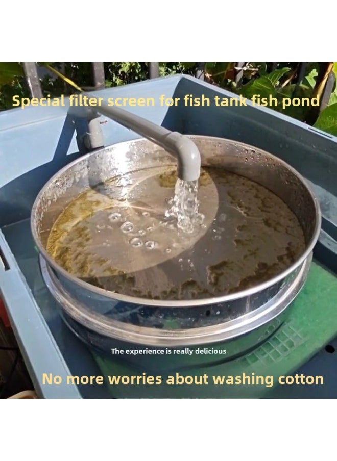 Generic - Fish Tank Fish Pond Filter Screen Ultra Fine Mesh Stainless Steel Sieve Turnover Box Fish Dung Filter Mesh Sieve-Specification:Customized Square Filter Sieve-Colour:150 Mesh - Image 1