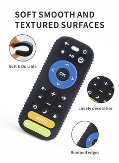 Gonice Baby Teething Toy,Silicone TV Remote Teether Baby,Black  - Image 3