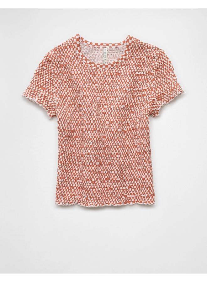 American Eagle AE Smocked Hey Baby Tee - Image 3