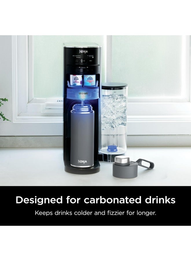Ninja Ninja Thirsti 18oz Travel Water Bottle, For Carbonated Sparkling Drinks, Colder and Fizzier Longer, Leak Proof, 24 Hrs Cold, Dishwasher Safe, Stainless Steel Insulated Tumbler, Charcoal Gray, DW1801GY  - Image 3