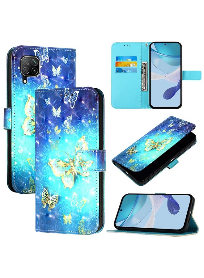 Zaboon Case For Huawei P40 Lite 4G / Nova 6 SE 3D Painting Horizontal Flip Leather Phone Case - Image 1