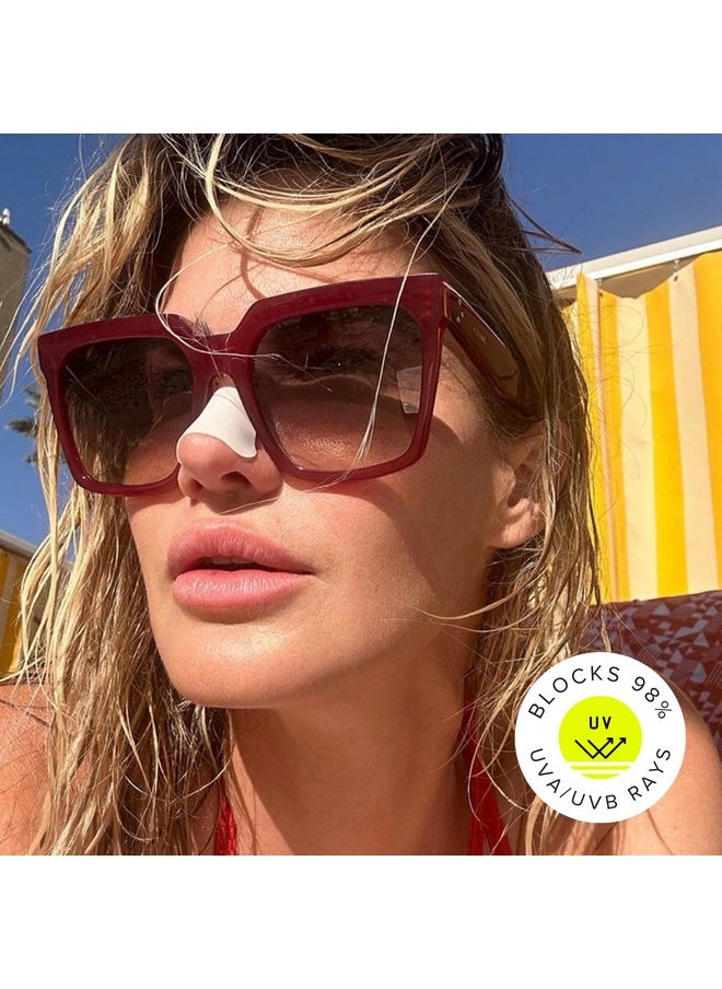 SUN PATCH PEEL AND STICK SUNBLOCK Sun Patch Reusable Sun Screen Silicone Patches For Uv Protection & Face Sunscreen Sun Face Patches For Sun Exposure (1 Pack4 Nose Shapes) (White) (Golf Surf Swim Ski & Snow Outdoors)  - Image 2