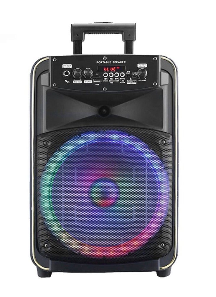 Crony - RX-8148 Speaker 8 Inch Portable Bluetooth Karaoke Wireless Trolley Speaker System With Battery - Image 1