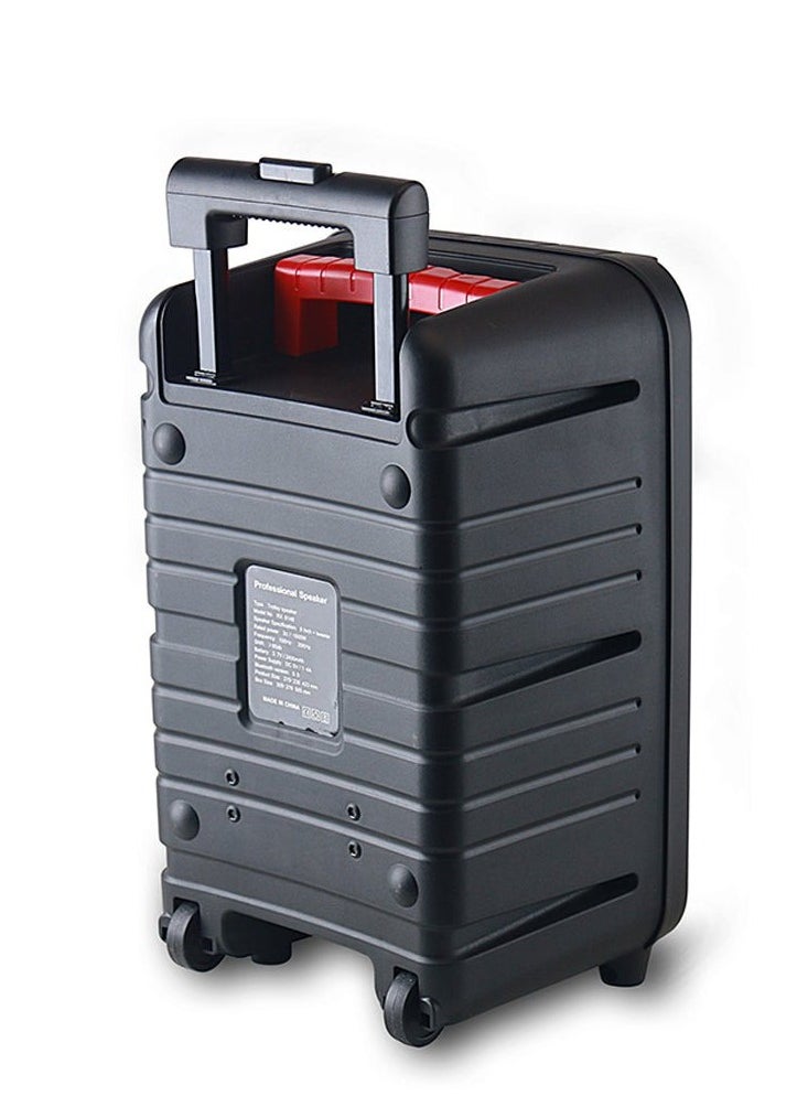 Crony - RX-8148 Speaker 8 Inch Portable Bluetooth Karaoke Wireless Trolley Speaker System With Battery - Image 1