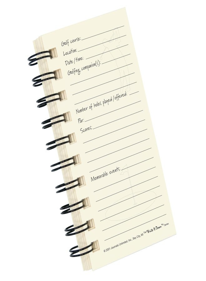 Write it Down series by Journals Unlimited, Guided Journal, Golfing, The Golfer's Journal, Mini-Size 3”x5.5”, Kraft Hard Cover, Made in USA - Image 4