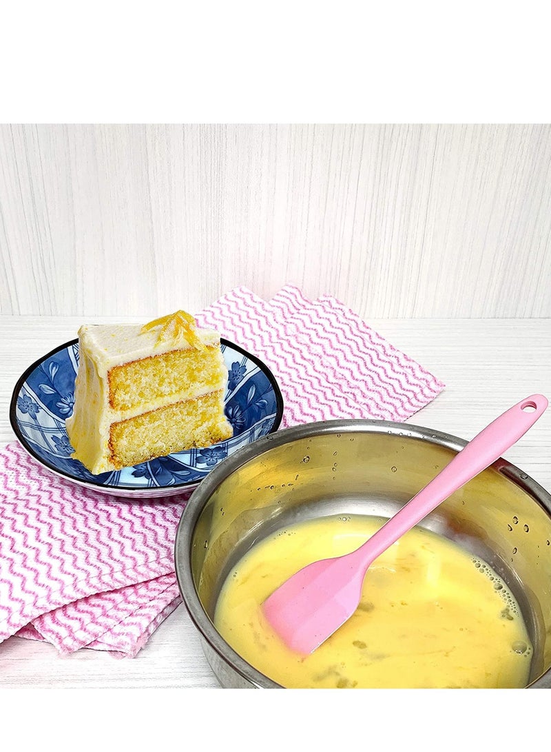 SOLARAE Silicone Spatula Set | 5 Versatile Tools Created for Cooking, Baking and Mixing | One Piece Design, Non-Stick & 600F Heat Resistant | Strong Stainless Steel Core - Image 3