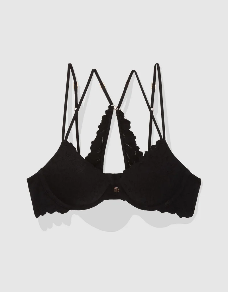 Aerie  Aerie Show Off Rosey Lace Demi Push Up Bra for Women | Best Price UAE