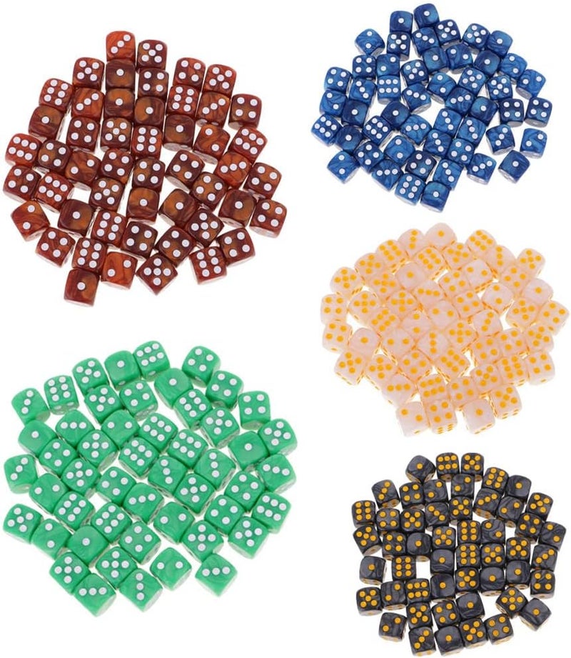 klarako Set of 50 Transparent D6 Six sided Dice  Black - Image 5