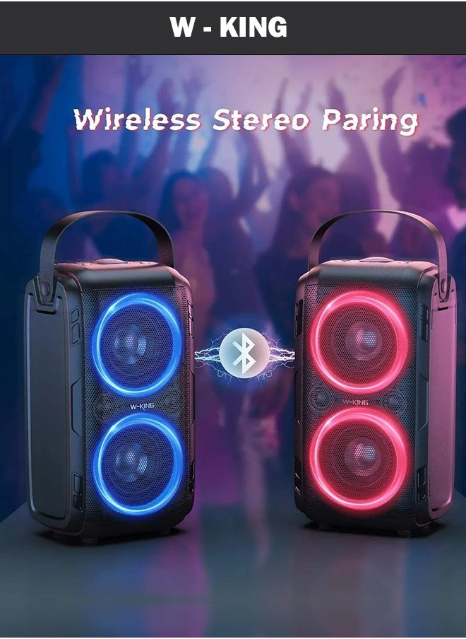 Party Box T-9 Wireless Speaker With Mic, 80W Powerful to Shake the Room