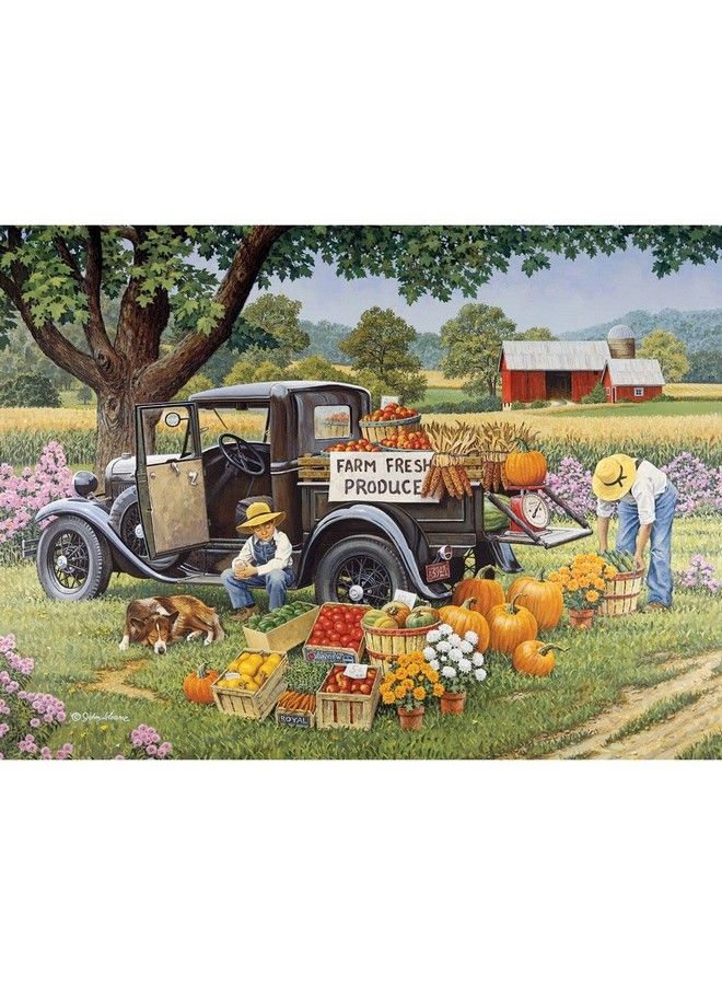 Bits and Pieces 100 Piece Big Piece Jigsaw Puzzle For Seniors 15" X 19" Home Grown 100 Pc Fall On The Farm Large Lettered Pieces Mental & Physical Dexterity Jigsaw By John Sloane - Image 2