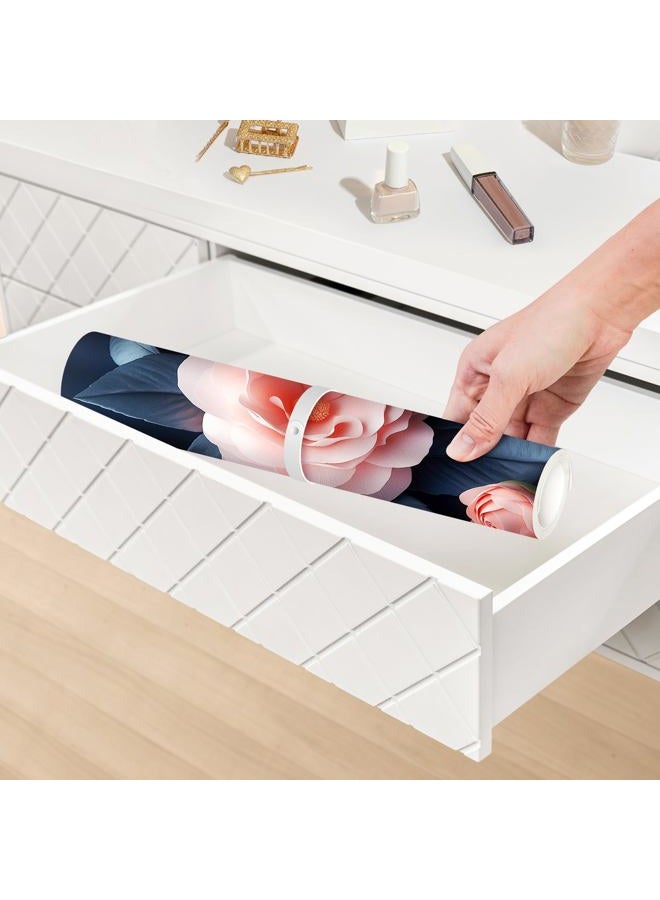 Aphlos Dual-Sided Synthetic Leather Decorative Makeup Mat for Crafting, Furniture Protection, Scratch & Stain Resistant Surface Desk Pad, Waterproof Easy to Clean Vanity Protector (Pink Camellia) - Image 5