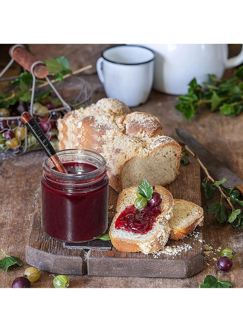 HOME ZONE Set of 12 Jars with Airtight Metal Regular Lids(8oz/250ml) Sealed Clear Glass Canning Jars with Wide Mouth for Spices Honey Jam Jelly - Image 2