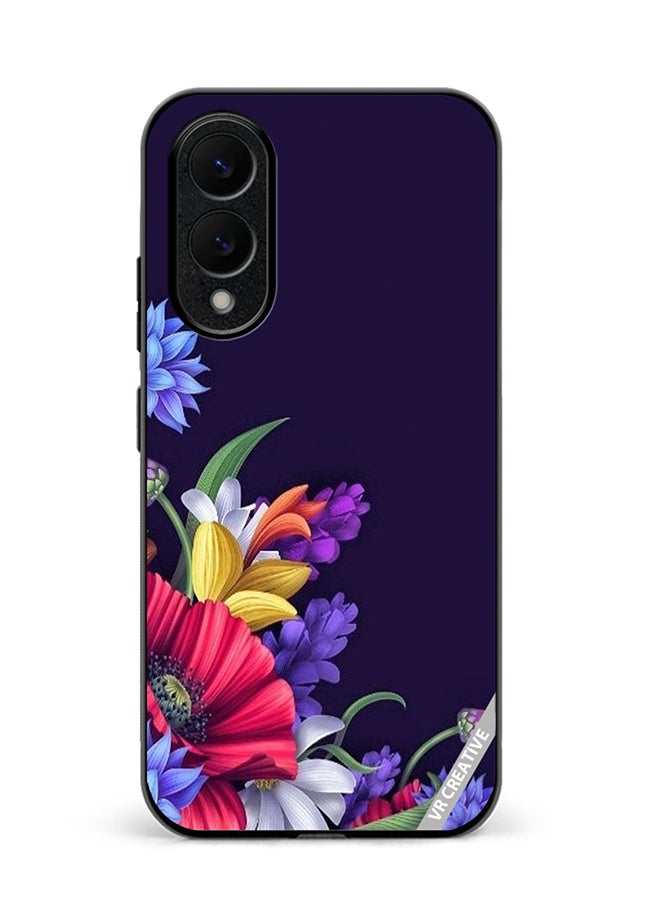 VR CREATIVE Protective Case Cover For Samsung Galaxy S25 Edge Flower Design Multicolour