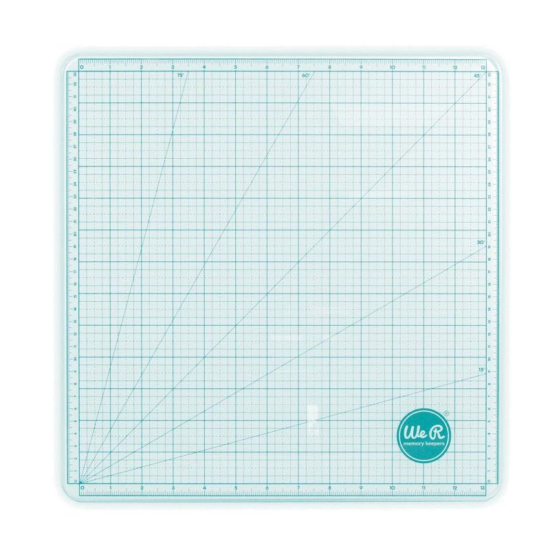 We R Memory Keepers Glass Cutting Mat, White, Sturdy Craft Work Surface, Easy Cleanup, Measuring, Draw Straight Lines, Good for Polymer Clay, Ink, Paint, Card Making, Paper Cutting, and More - Image 1