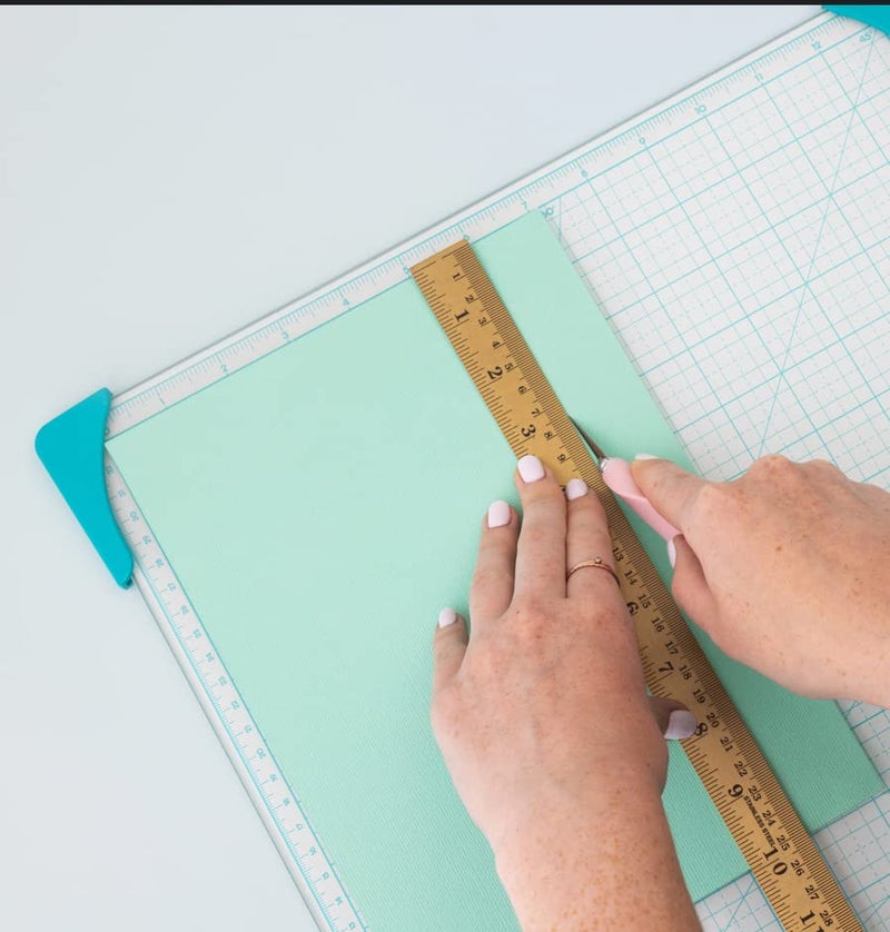 We R Memory Keepers Glass Cutting Mat, White, Sturdy Craft Work Surface, Easy Cleanup, Measuring, Draw Straight Lines, Good for Polymer Clay, Ink, Paint, Card Making, Paper Cutting, and More - Image 5