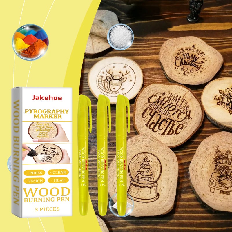 Jakehoe Pyrography Marker Pen Wood Burning Marker Wood Identification Art Marker Pyrography Pen - Image 2