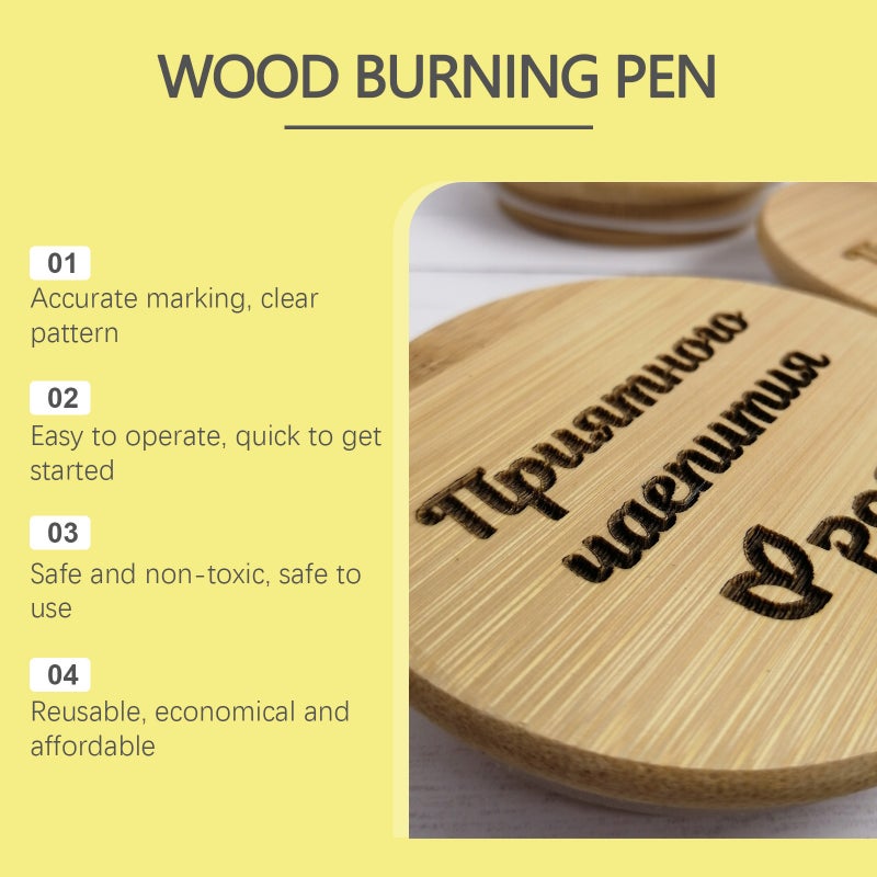 Jakehoe Pyrography Marker Pen Wood Burning Marker Wood Identification Art Marker Pyrography Pen - Image 4