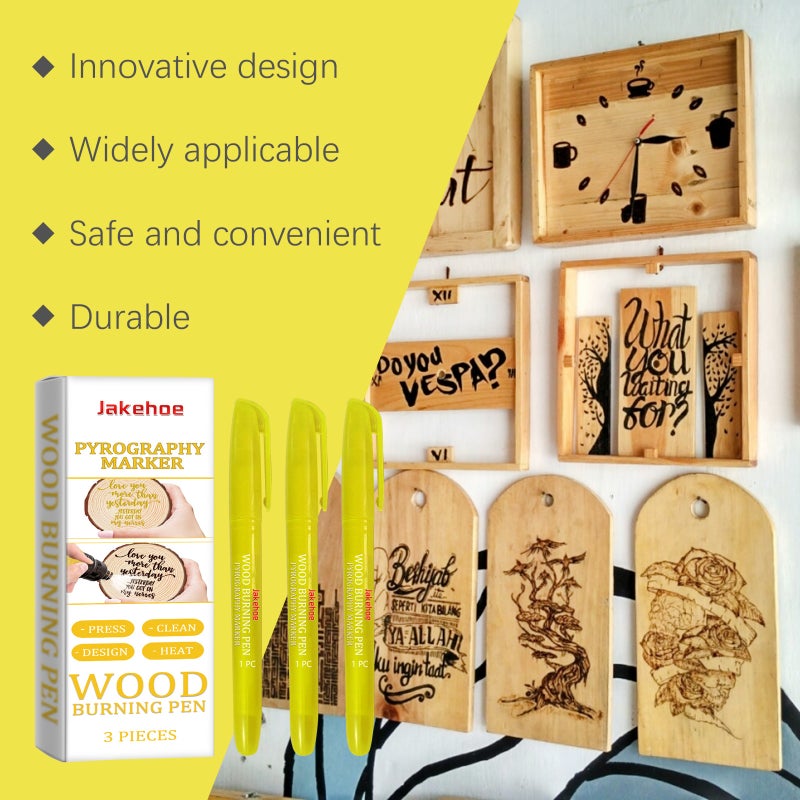 Jakehoe Pyrography Marker Pen Wood Burning Marker Wood Identification Art Marker Pyrography Pen - Image 5