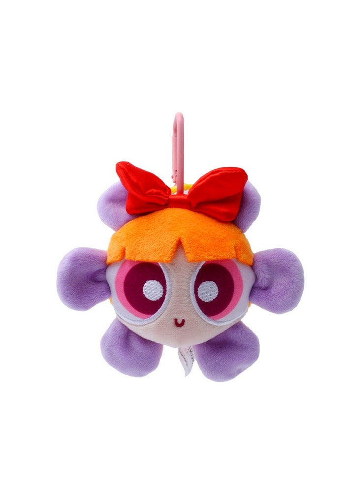 Powerpuff Girls Flower Plush Keychain, 12cm Colorful Cute Car Keychain and Backpack Accessory  - Image 1