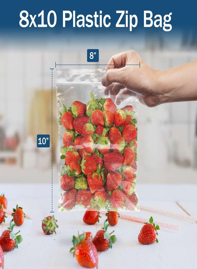 TenderGentle Plastic Zip Bags, 2 Mil - 100 8x10 Medium Clear Bags - 2 Mil Medium Zip Lock Top for Food, Jewelry, Storage, and More - Image 2