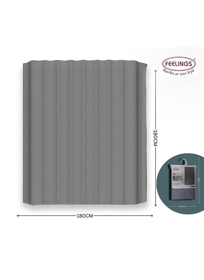 Feelings Feelings Bath Shower Curtain Grey 180X180Cm  - Image 4