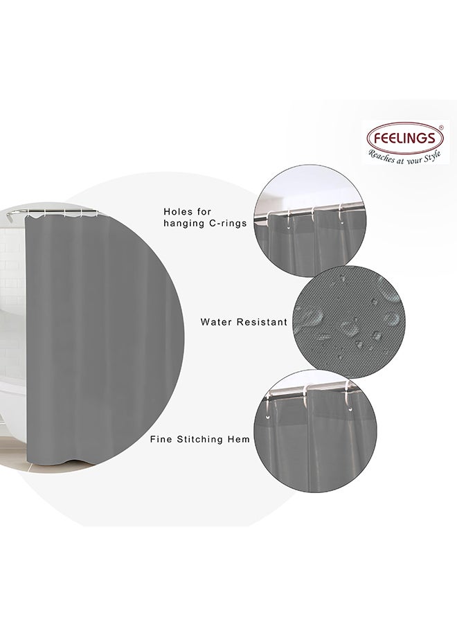 Feelings Feelings Bath Shower Curtain Grey 180X180Cm  - Image 3