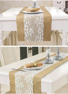 Jute woven lace tablecloth, 180x30 cm, wedding lace linen tablecloth, Thanksgiving, baby christening decorative tablecloths, wedding, cafe, party decorations - pzsku/Z974C39092CD7237FCCEFZ/45/_/1721058126/42a16f61-c005-4b10-afae-4b4dbf0b273f