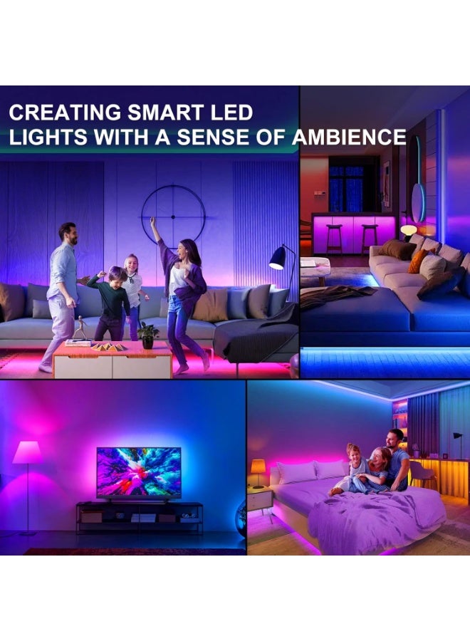 HIKMA Plus TV LED Strip Lights 5m USB RGB Backlight For 55-70 Inch TV With APP Remote Control Music Sync Ambient Lighting - Image 4