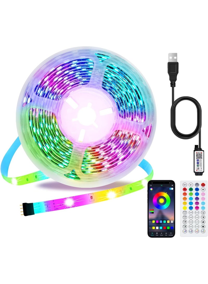 HIKMA Plus TV LED Strip Lights 5m USB RGB Backlight For 55-70 Inch TV With APP Remote Control Music Sync Ambient Lighting - Image 1