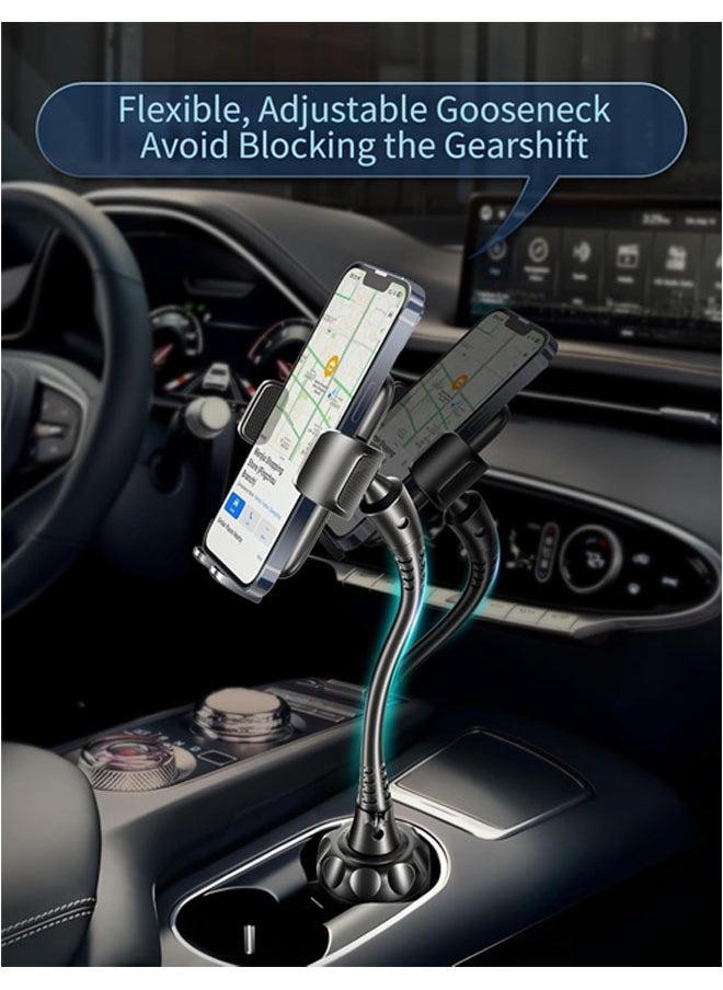 Arabest Cup Holder Phone Mount for car, Cup Holder Phone Holder [Ultra-Sturdy & Non-Shaking] Cell Phone Automobile Cradles forAutomobile Stand Compatible with iPhone, Samsung and all Smartphones (Black)  - Image 2