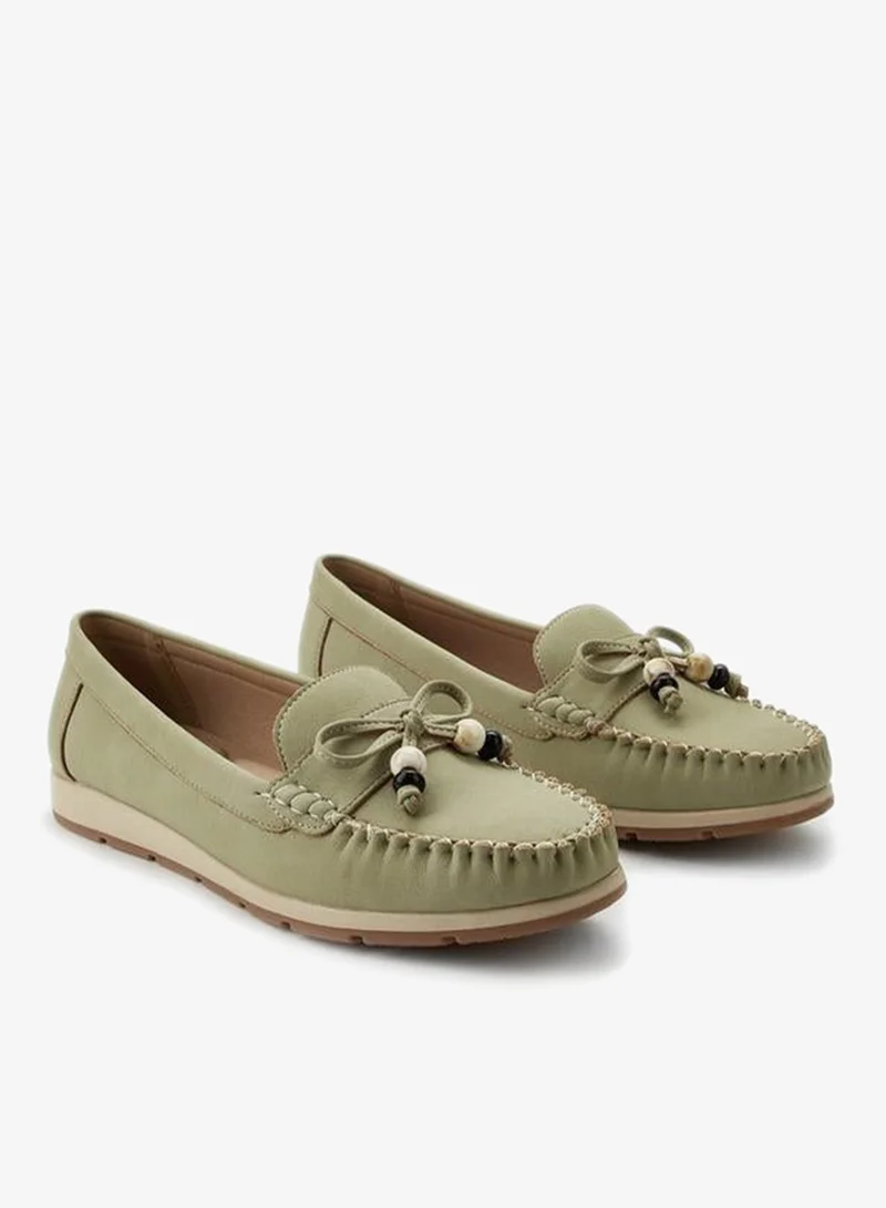 Le Confort Women Beaded Bow Moccasins