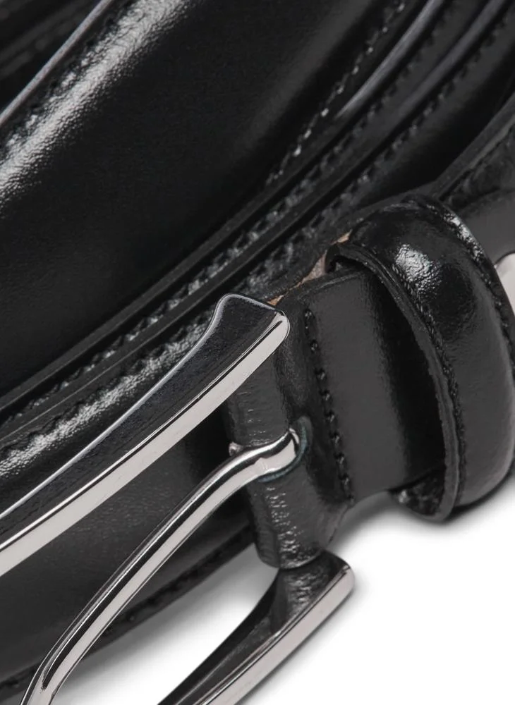 JACK & JONES Black Detail:Normal buckle Christopher Belt for Men | Best Price UAE