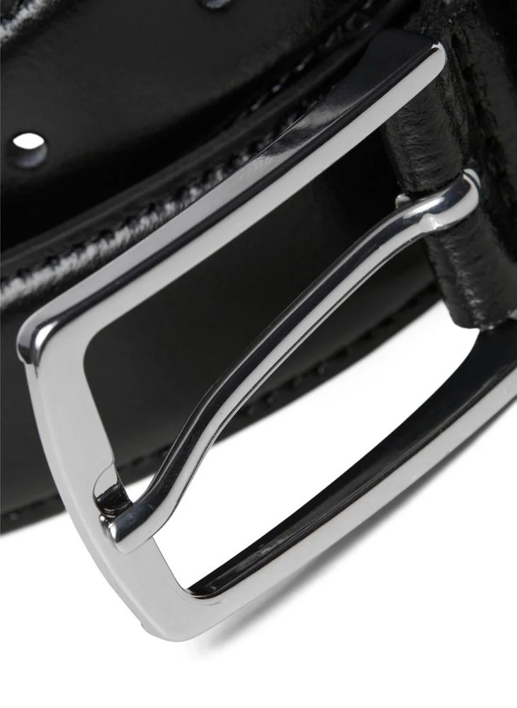 JACK & JONES Black Detail:Normal buckle Christopher Belt for Men | Best Price UAE