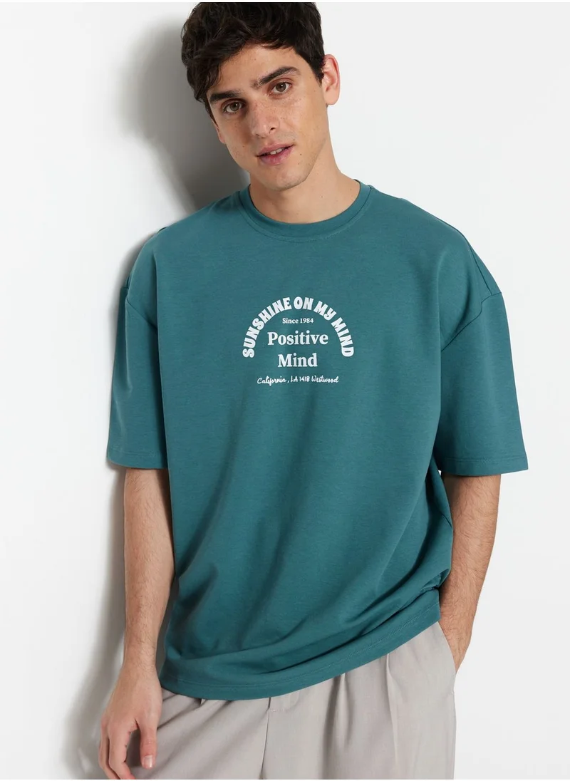 trendyol Text Printed Crew Neck T-Shirt