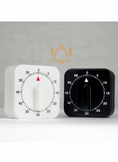 Y&D 60 Minute Kitchen Timer, 2 Pcs 1 Hour Square Mechanical Timer  - Image 1