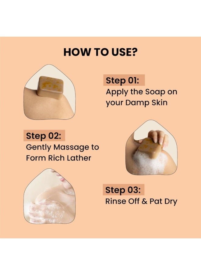 Ghar Soaps Sandalwood & Saffron Organic Soaps For Bath (300 Gms Pack Of 3) | Paraben Free | Chandan & Kesar Bath Soap | Handmade Magic Soaps For Glowing | Skin Brightening Soap For Men & Women - Image 4