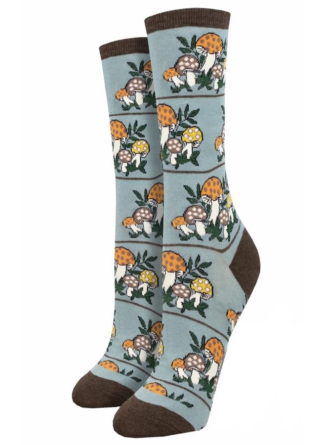 Magic Mountain Women's Crew Socks Steel Blue