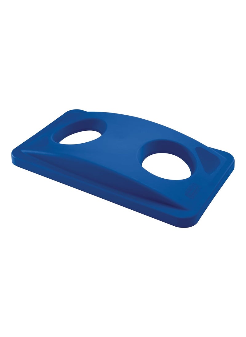 Rubbermaid Rubbermaid Commercial Products SLIM JIM BottlesCans Recycling Lid for Use with 1623 GAL Vented Slim Jim Containers for KitchensClassroomsOfficesBack of House Blue  - Image 2