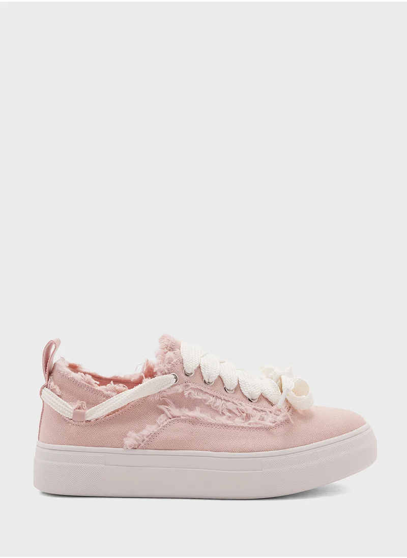 Ginger Frayed Edge Casual Sneakers